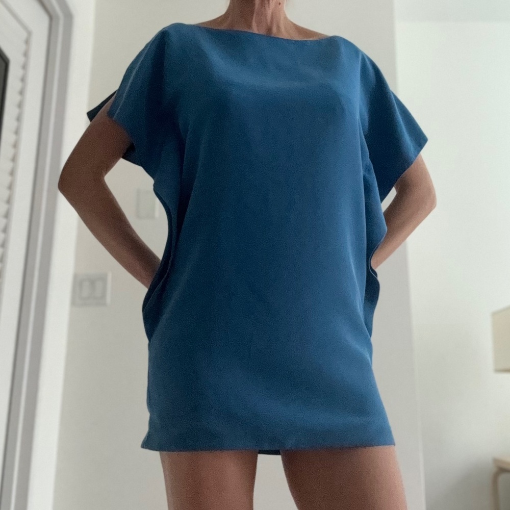 Ralph Lauren blue silk mini dress Size 4